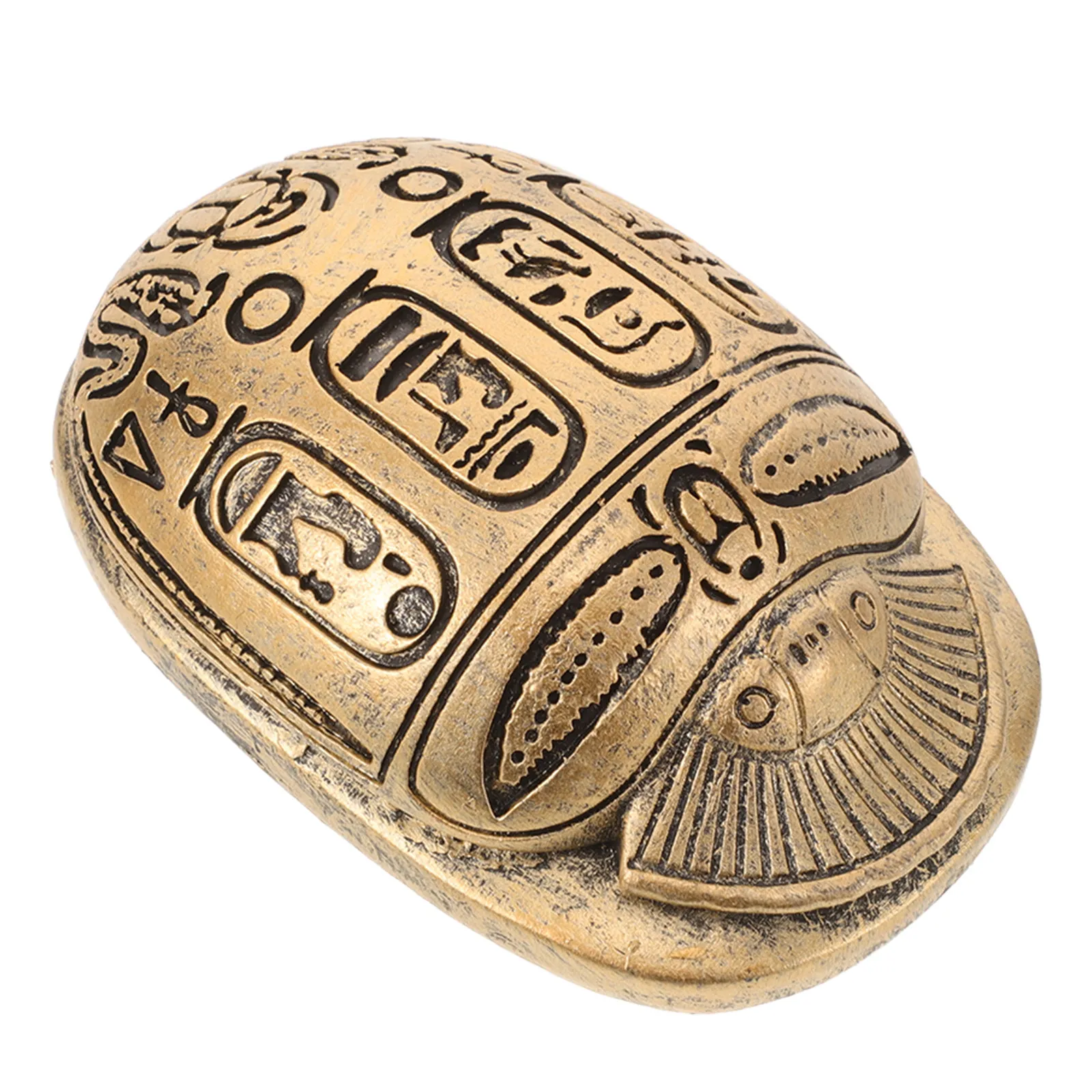 Egyptian Scarab Beetle Resin Sculpture Decorative Amulet Protective Home Decor Ancient Egyptian Scarab Beetle Statue