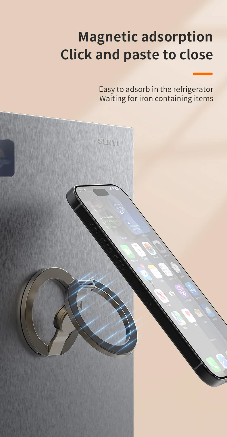 

или MagSafe Phone Grip 3-в-1 Магнитный держатель на палец Двусторонняя магнитная подставка для телефона для iPhone 17, 16, 15, 14, 13, 12 серии