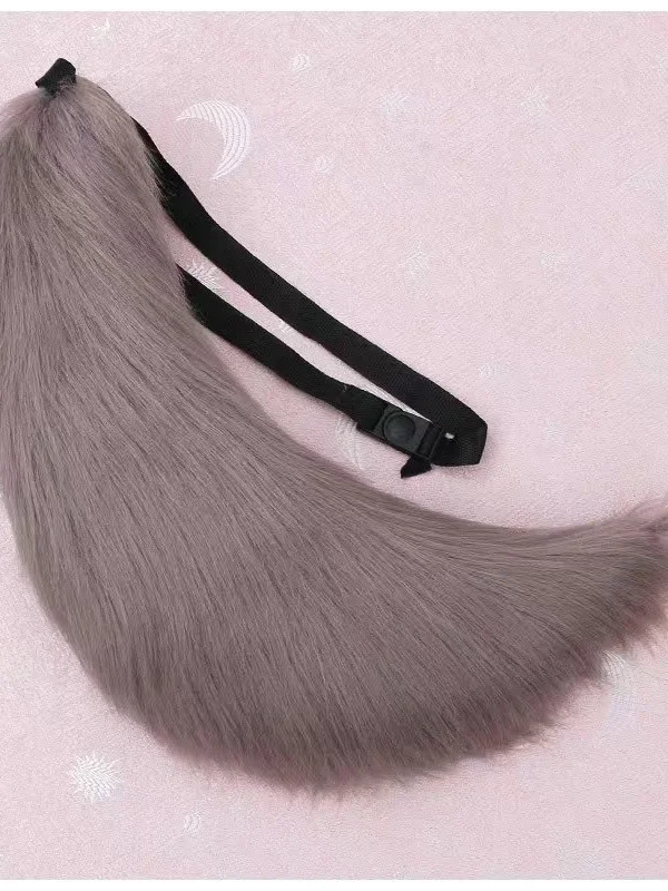 Plush Big Tail  Wolf Tail Halloween Performance Second Wave Cute Style  Tail Cosplay Accessory Original Character Belt