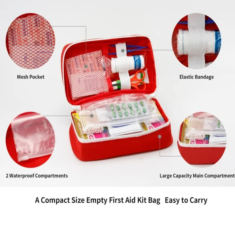 S/L Travel Medicine Bag, First Aid Kit Medical Emergency Kits Organizer Outdoor Household Medicine Pill Storage Bag