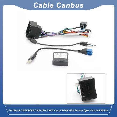 Arnés de cableado Android para coche, Cable de alimentación Canbus GM-RZ-09 para Buick CHEVROLET MALIBU AVEO Cruze TRAX GL8 Encore Opel Vauxhall Mokka