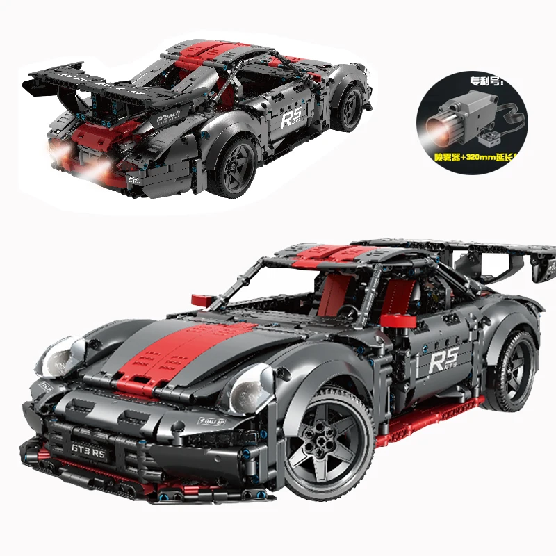 2024New Creative Technical RC Sports Car GT3 R5 Building Blocks Model MOC City Racing Bricks Assembling Toys for Boys Gift Set