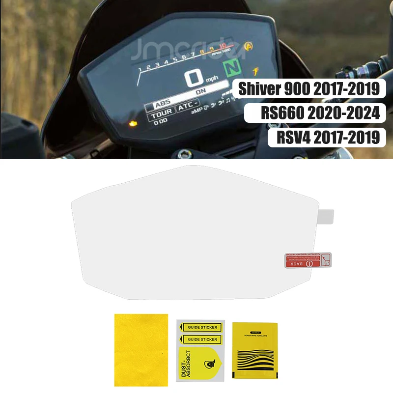 Motorcycle PET Cluster Scratch Dashboard Protection Instrument Film Screen For Aprilia RS660 Shiver 900 RSV4 TUONO 2017-2019