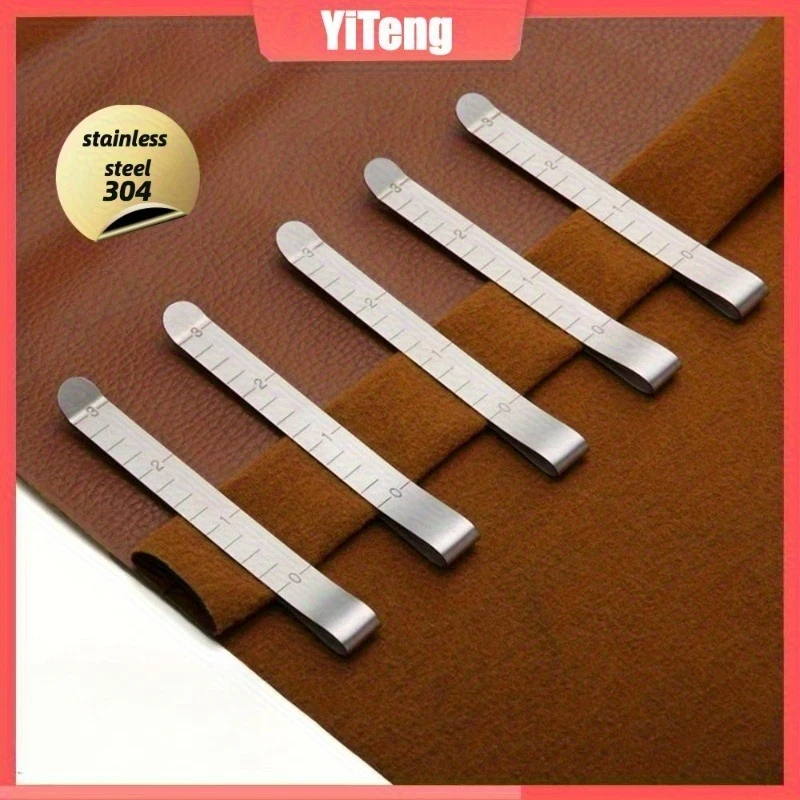 304 Stainless steel sewing measuring clip edging clip, sewing measuring fixed ruler sewing auxiliary accessories fabric supplies
