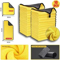 1/10pcs Microfibre Car Cleaning Cloths Thickened Car Towel with Super Absorbent for Car Wash,Waxing,Polishing,Cleaning&Drying