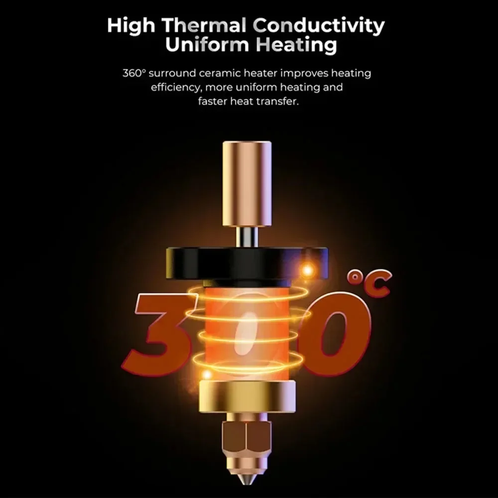 Creality K1 Series Ceramic Heating Block Kit Updated Quick-swap Nozzle Kit High Flow Printing for K1 K1-Max K1C 3D Printer