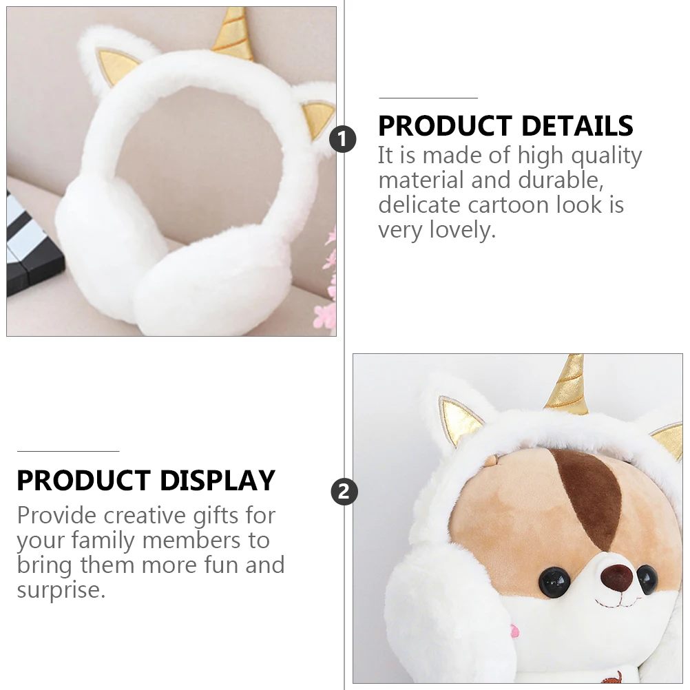 

Autumn And Winter Ear Protectors Cuff Warmer Headband Adults Unicorn Earmuff