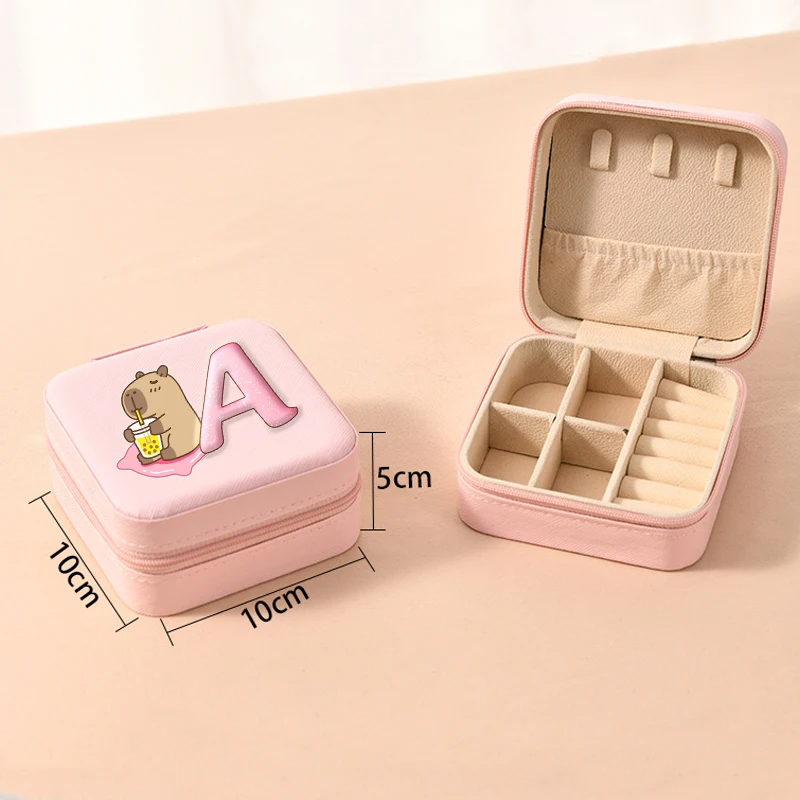 

Capybara Jewelry Box Ring Necklace Earrings Stud Jewellery Boxes Multi Functional Jewel Case Travel Storage Boxes Anime Gifts