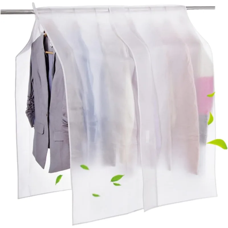 1pc Household Clothing Dust-proof Cover Translucent Dust-proof Clothing Cover Wardrobe Storage Suit Hanging Bag Dust-proof Bag