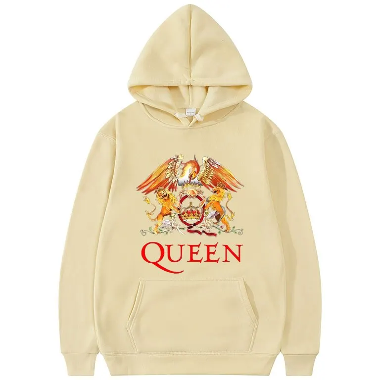 Hoodies Queen Rock Band Printed Sweatshirt Men Women Fashion Oversized Sweatshirts Hoodie  Harajuku Unisex Clothing Coat