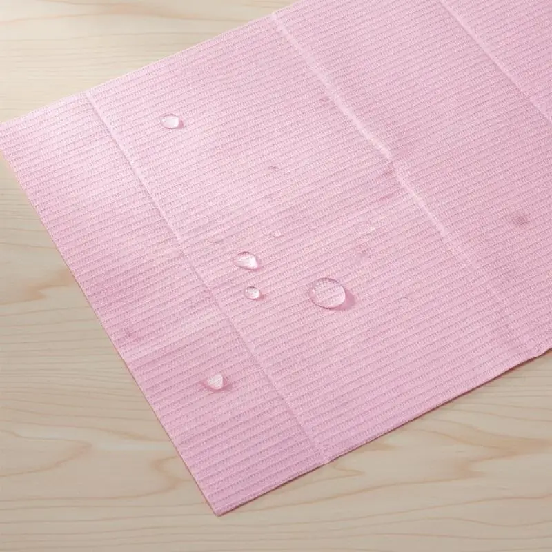 Disposable Nail Manicure Table Pad 3 Ply Waterproof Pink Foldable Mat for Travel Portable Nail Art Use