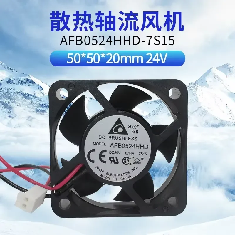 for DELTA AFB0524HHD-7S15 High Speed Blower 50x50x20mm 24V 0.14A Quiet Airflow Cooler Replacement for Inverter Industrial PC