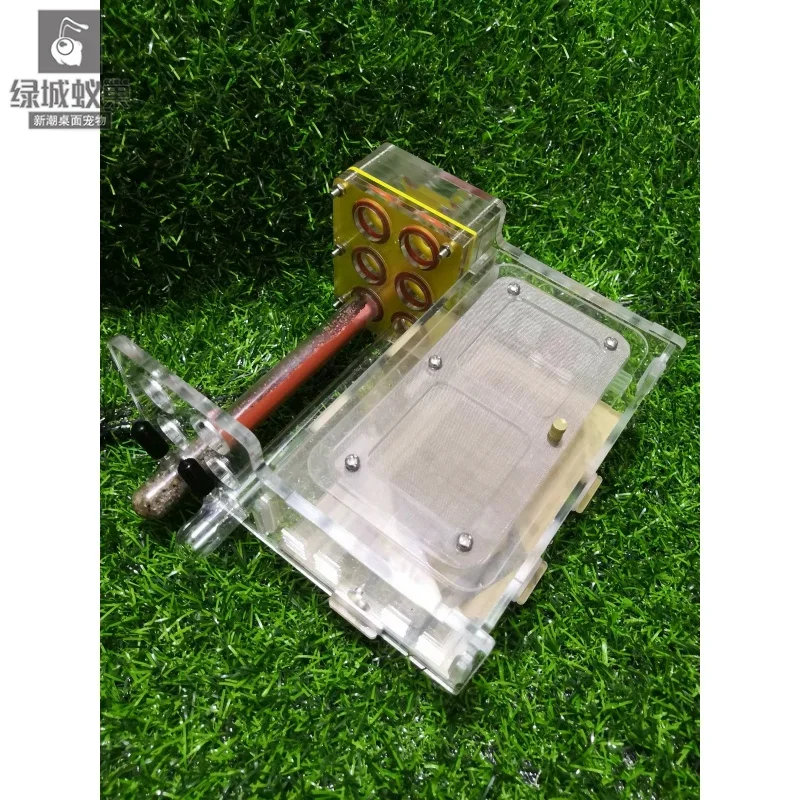 15 caliber 6 test tube nest with thickened board for activity area, sturdy and beautiful ant nest, green city ant nest