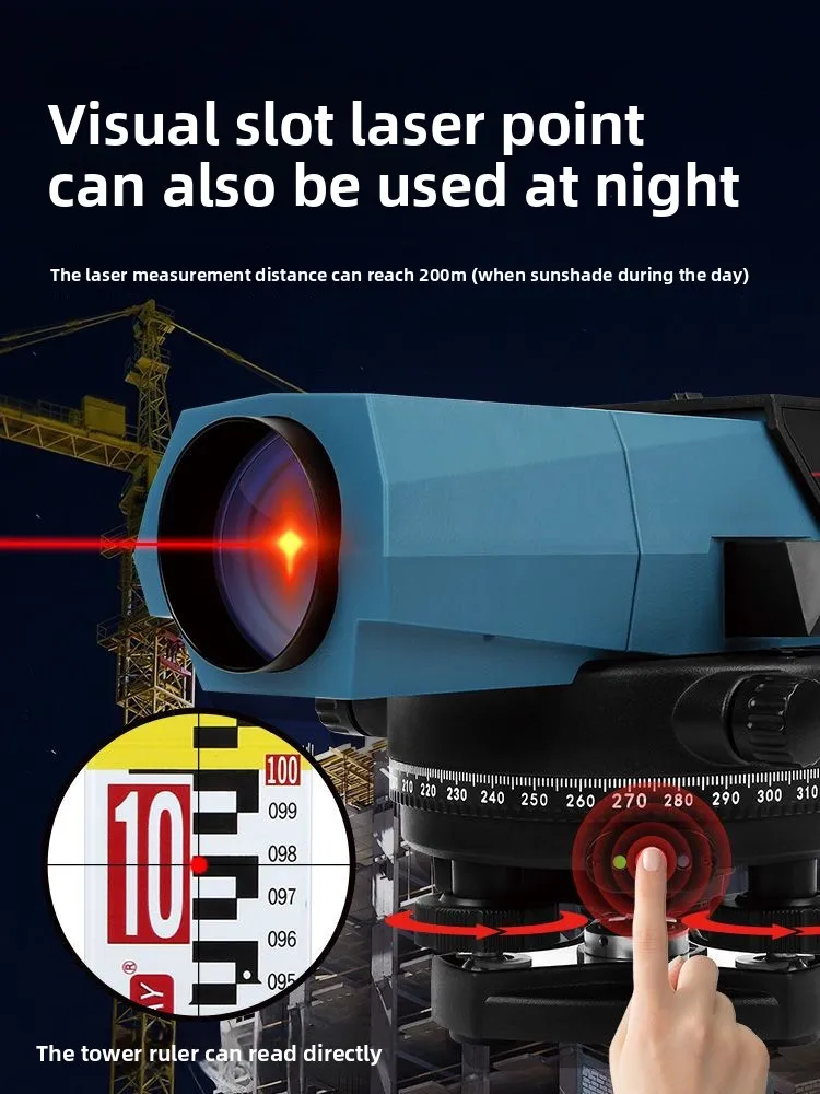 

Level High-precision Surveying And Mapping 32 Outdoor Laser Automatic Level Engineering Survey Full Set Of Construction Sites