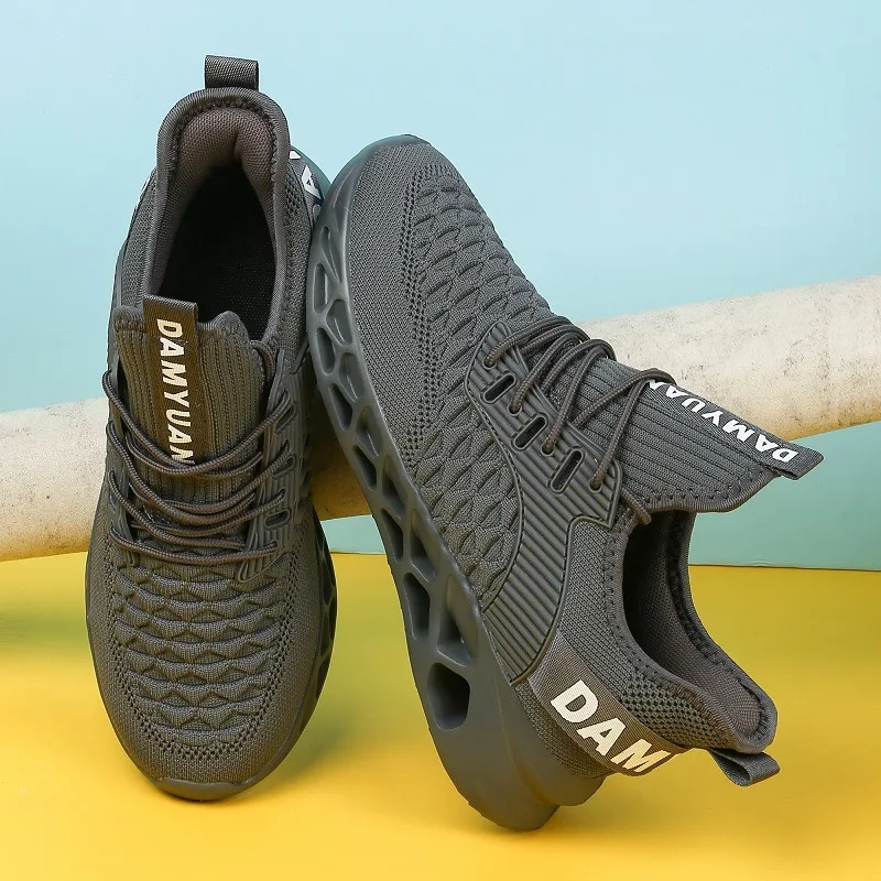 Scarpe da ginnastica casual lavorate a maglia da uomo premium Scarpe da corsa leggere Suola in gomma antiscivolo per comfort tutto il giorno e passeggiate da jogging