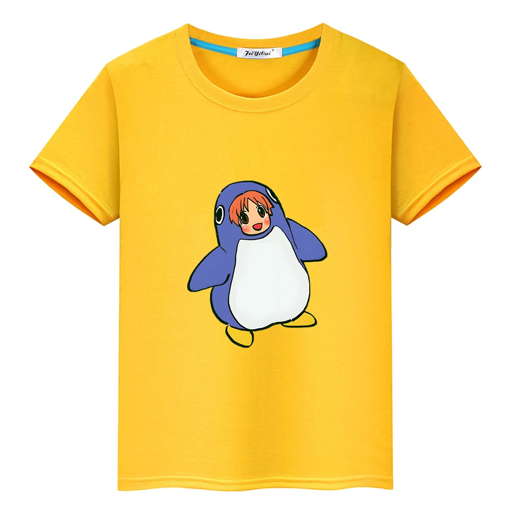 

Azumanga Daioh Chiyo Mihama T-shirt 100% Cotton Short Sleeve Summer Tee-shirt Kawaii Penguin Graphic Print Tshirt Boys/Girls Tee