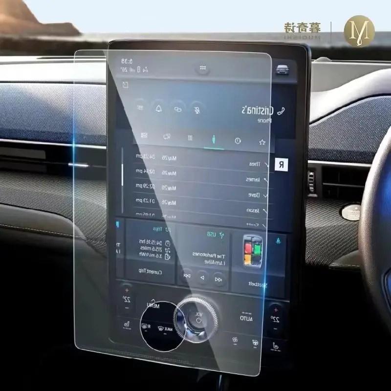 

For Ford Mustang Mach-E 2021-2022 Navigation Screen Anti-Scratch Protector Computer Film Car Interior Accessories Tempered Glass