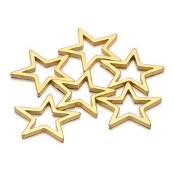 20/50pcs Stainless Steel Star Connectors Pendant Charms for Diy Jewelry Bracelet Necklace Earring Making Accessories Wholesale