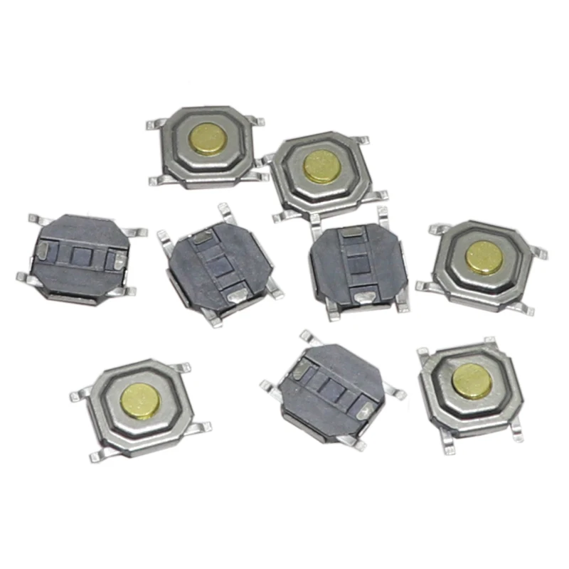 【100-20PCS】4X4X1.5MM tactile switch button / microswitch LCD chip 4-pin waterproof copper head copper key