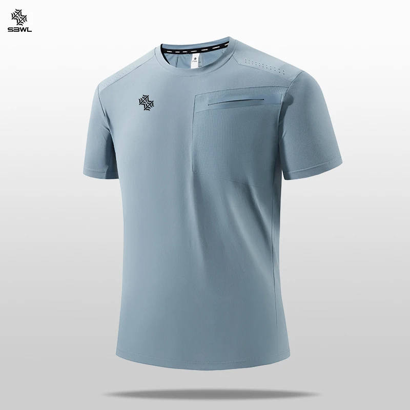 SBWL 2026 Summer Men's New Outdoor Running Fitness Quick Dry Sports T-Shirt High Quality Light Casual Short Sleeve Gym Tops Tees image 4