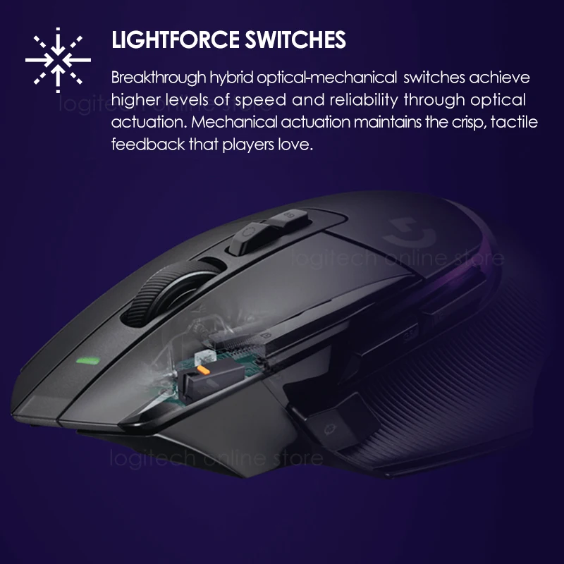 Logitech G502 X Plus RGB Professional Gaming Mouse 25,600DPI Programming Mouse Adjustable Light Synchronizatio For Mouse Gamer