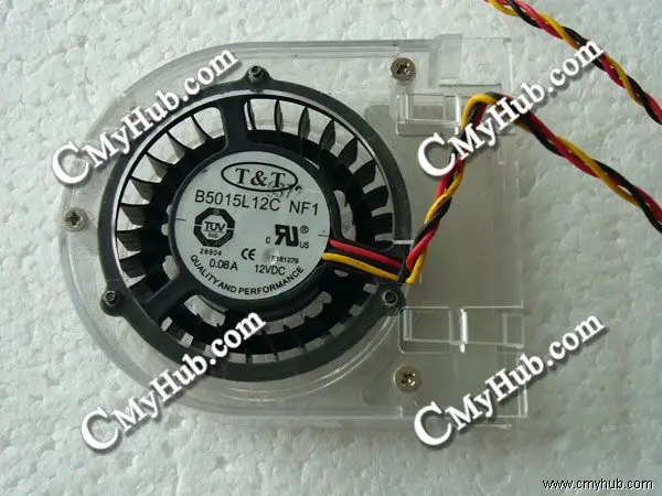 For T&T B5015L12C NF1 DC12V 0.08A 4813 4CM 48mm 48X48X13mm 3Pin 3Wire Cooling Fan B5015L12C NF1