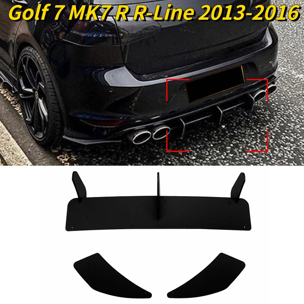 

Rear Bumper Diffuser Rear Side Splitters Spoiler For VW Golf 7 MK7 R R-Line 2013-2016 Body Kits Car Styling Black ABS Plastics