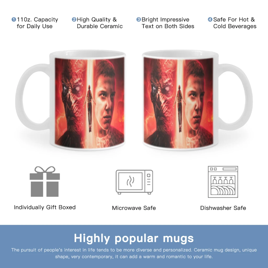 Thriller Drama S-Stranger T-Things Free shipping Coffee Mug 11oz Fun Ceramic Coffee Tea Cocoa Cup Handle Tea Drink Cup