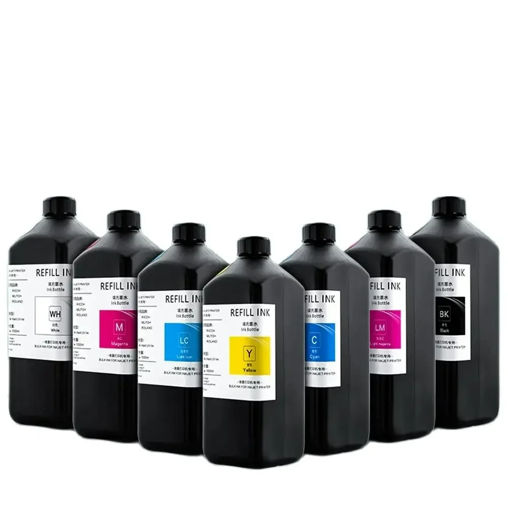 1000ML UV Curing Ink For Epson XP600 TX800 L800 L805 L1800 R290 R300 1390 1400 1410 1430 DX5 DX7 DX10 UV Printer
