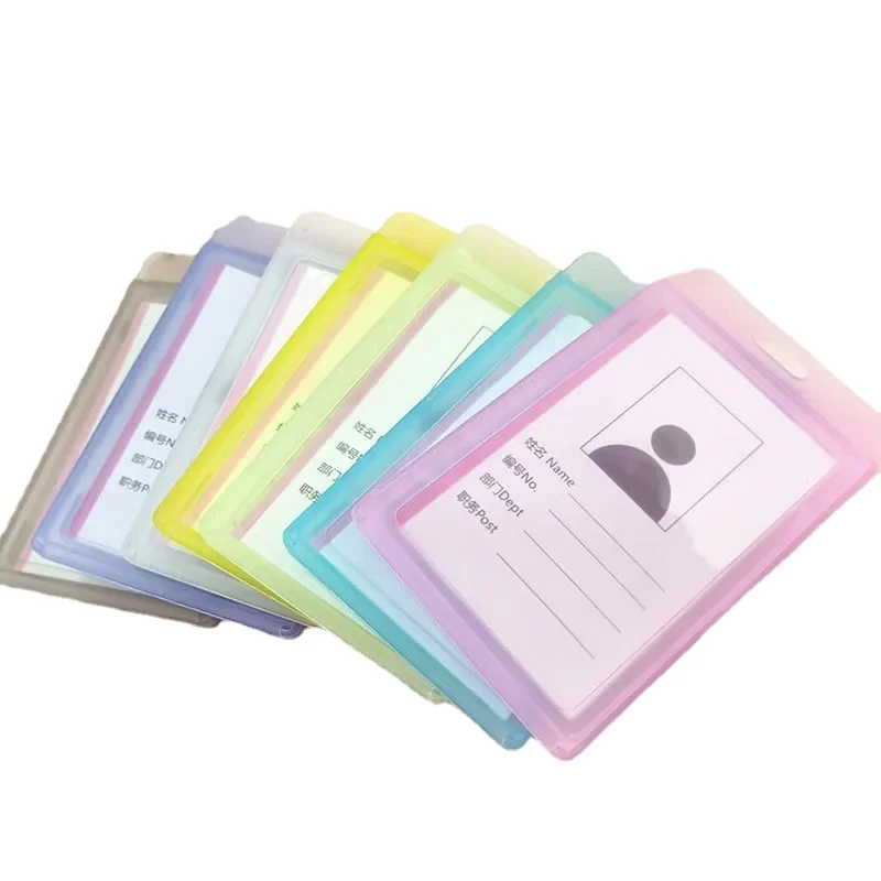 PP Employee's Card Case ID Bus Work Card Holder for Factory Company Staff Medical Workers Work Card Cover Shell Accessories