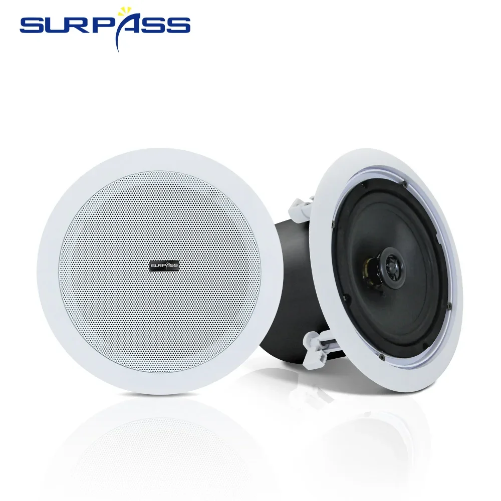 

6inch Passive In-ceiling Speaker 2-way Flush Mount Coaxial Ceiling Loudspeaker Audio Sound System for House Indoor Office Hotel