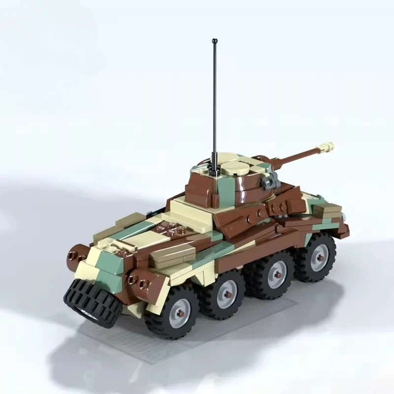 MOC Militär-Panzer-Bausatz, Deutsches Tarnfarben-Gepanzertes Fahrzeug-Modell, DIY Kinder-Montage-Spielzeug, Geburtstagsgeschenk für Jungen – Detail 2