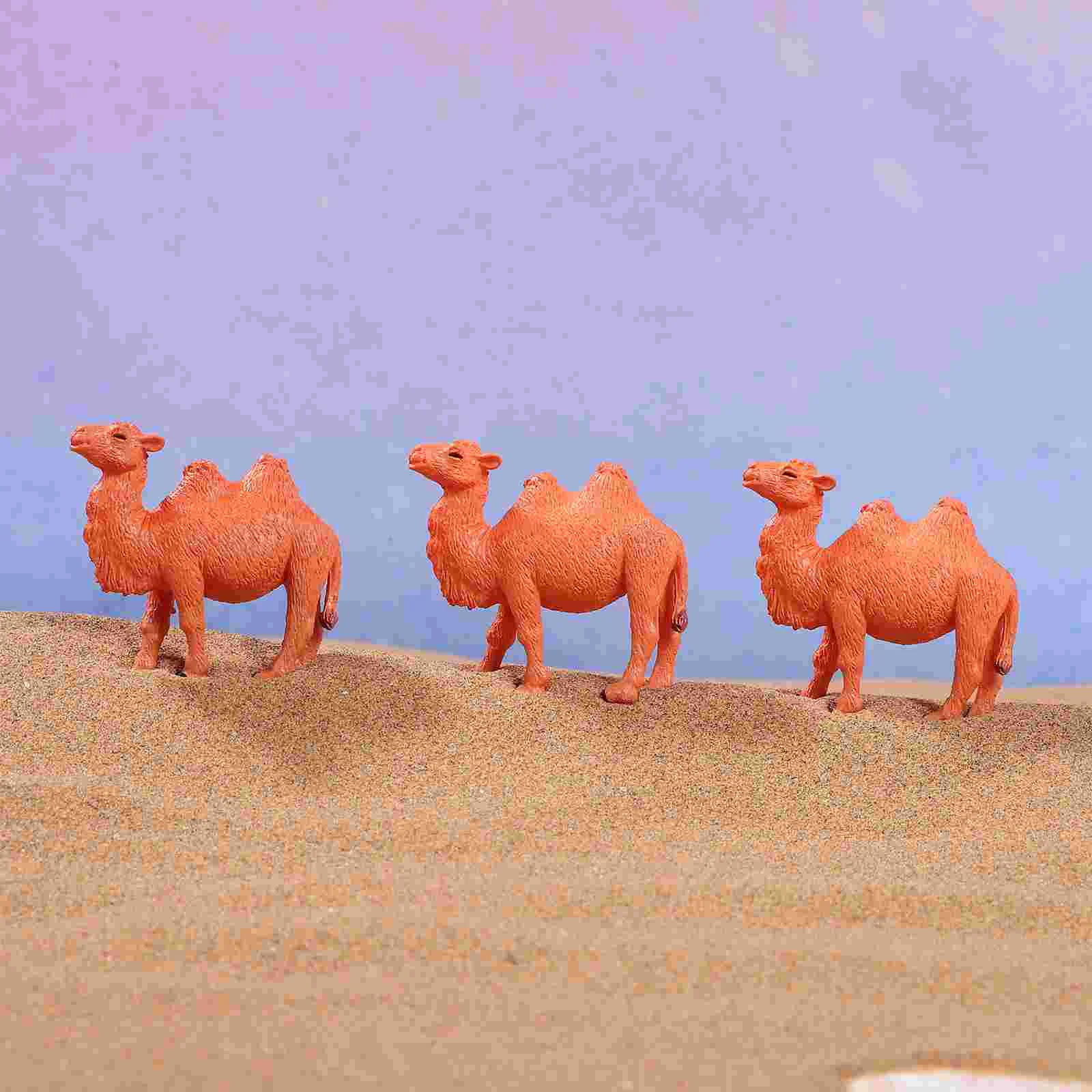 

6 Pcs Mini Simulation Camel Toy Toys Statues Animals Desktop Props Pvc Model Decors Figurines Figures