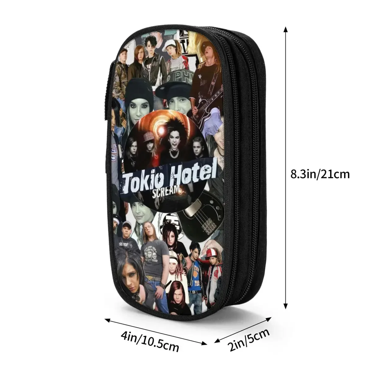 Tokio Hotel Collage Feder mäppchen Deutsch Rock Feder mäppchen Stift halter für Schüler große Kapazität Taschen Schul bedarf Briefpapier