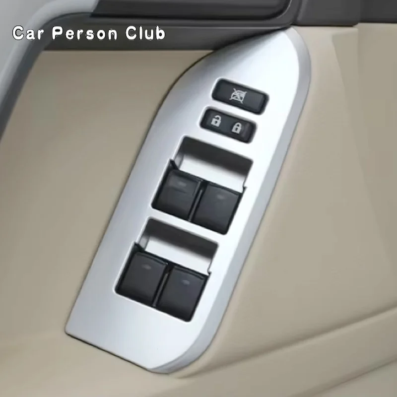For 2010-2022 Toyota LAND CRUISER PRADO FJ LC150 Door Window Lift Switch Panel Cover Trims Car Moulding Accessories