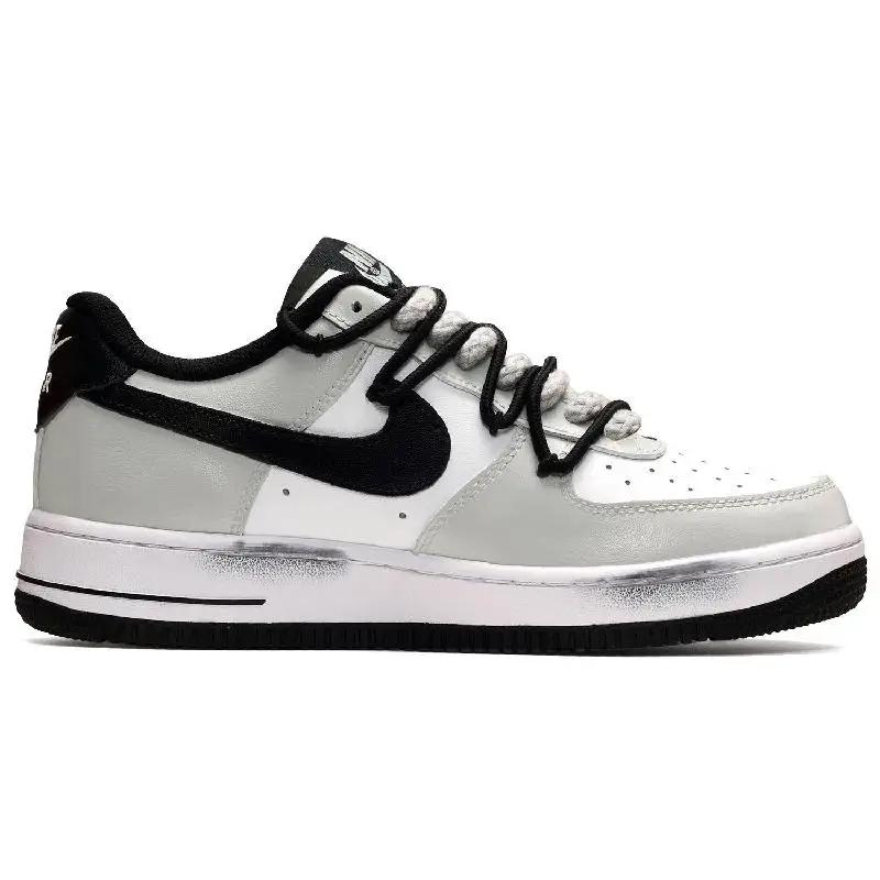 【Customize】Nike Air Force 1 Skateboarding Shoes Men Low-top Black/White/Gray Sneakers shoes DH7561-102