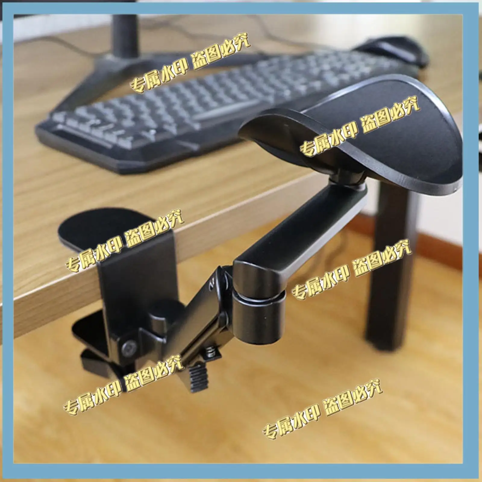 Multifunction Arm Rest Support for Desk Durable Adjustable Wrist Support for Computer Chair Mount Keyboard Armrest Mouse Tray