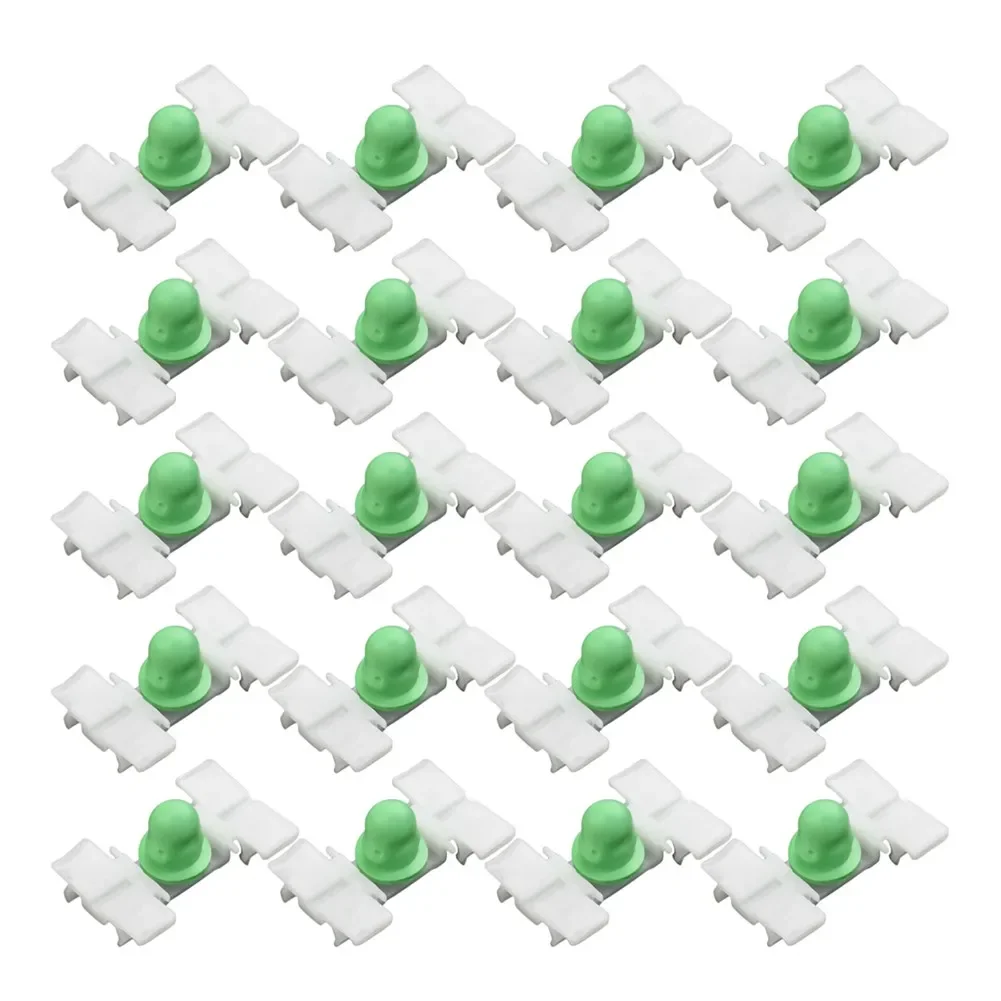 Decorative Strip Door Clips 31*20mm White+Green Plastic Trim E36 E46 323 325 328 330 Exterior Fasteners Fender