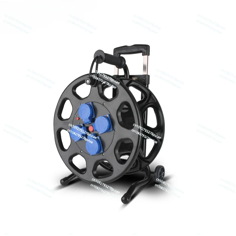 Mobile cable reel waterproof wire empty reel with wire 30 reel 50 meters plug-in board around drag socket