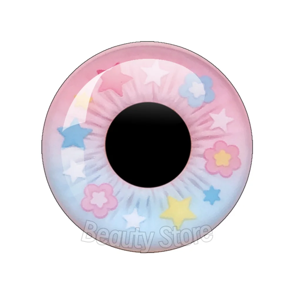 12pcs Sweet Series Glass Eye Chip Round Cabochon 10MM-40MM Handmade Girl Toy Drop Glue Eye Pupil DIY Blyth BJD Doll Accessory view 4