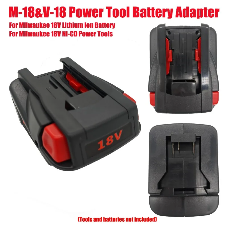 

Адаптер-конвертер HAKSINKY M-18&V-18 для аккумуляторов Milwaukee 18V (литий-ионных и Ni-Cd) для электроинструментов Milwaukee 18V