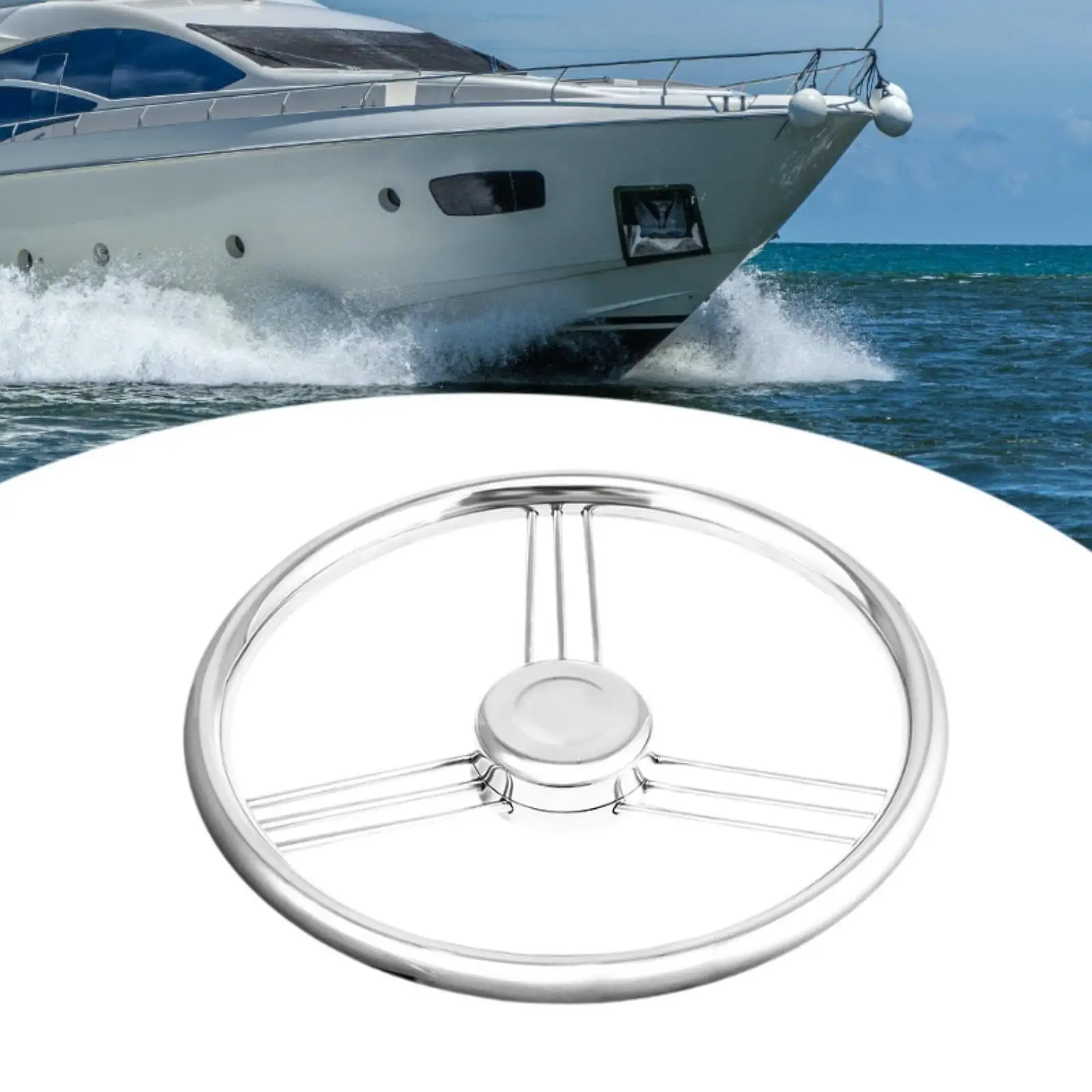 

Marine Boat Steering Wheel 13 1/2 inch Accessories for Vessels Yachts
