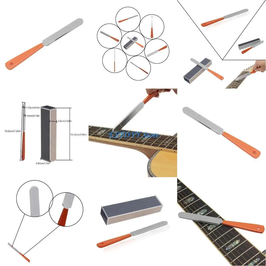 

G6DE Bass Fret File Grinding Maintenance Tool Guitar Fret Slotting File Luthier Tool