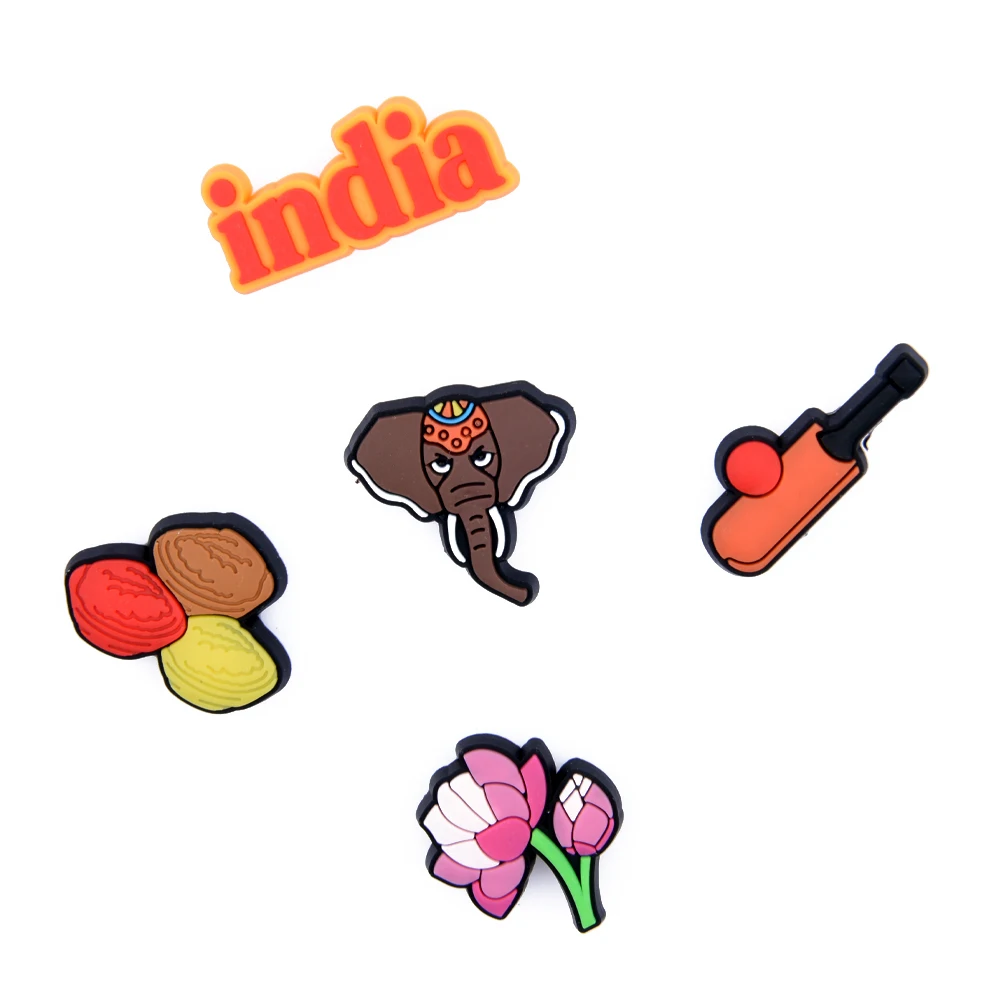 Various Country Food Drink Shoe Decoration Ireland Canada Germany India Boston Arizona Shoe Charms Cartoon Animal Dog Clog Charm