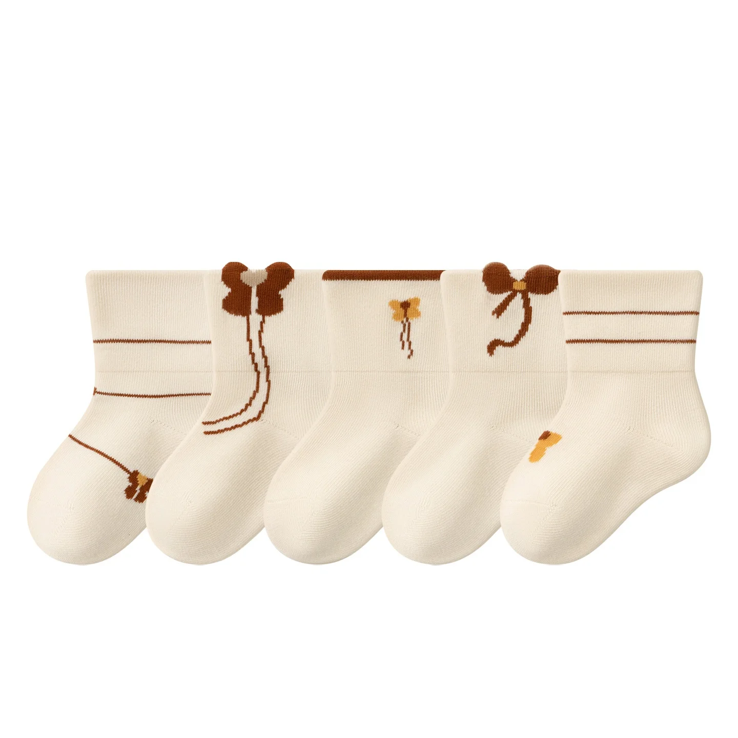 

Children's Socks For Girls Autumn Winter Soft Cotton Toddler Bow Print Elegant Baby Girl Sock 0-5Years Fashion Kids Short Socks