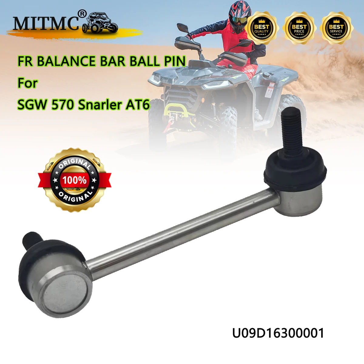 FR BALANCE BAR BALL PIN For ATV SGW Snarler AT6 Parts No. U09D16300001