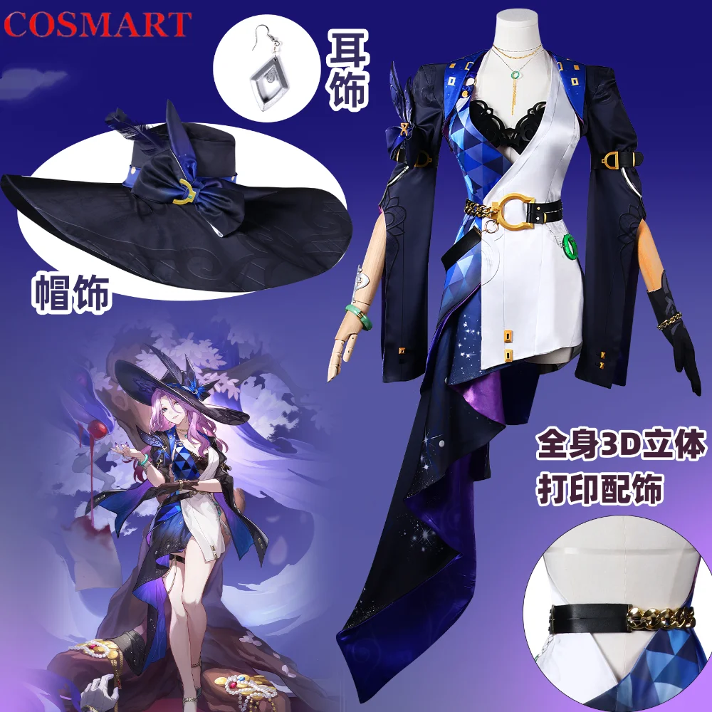 

COSMART Honkai: Star Rail Jade Women Cosplay Costume Cos Game Anime Party Uniform Hallowen Play Role Clothes Clothing Dress