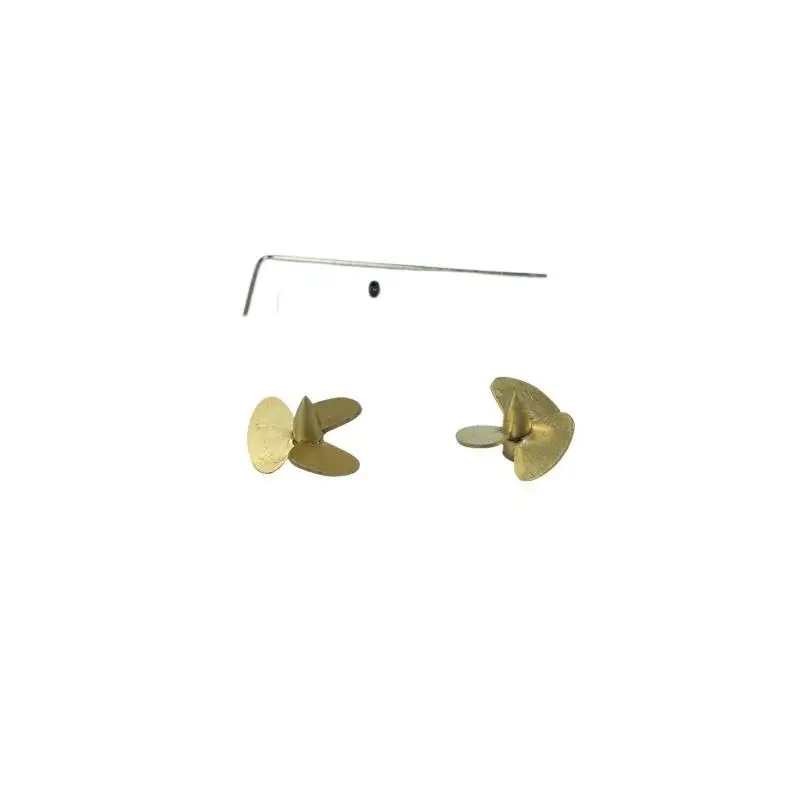 13.5mm 3-Blade Copper Propeller Set RC Boat 1/150 Scale 1mm Shaft CW CCW 2pcs