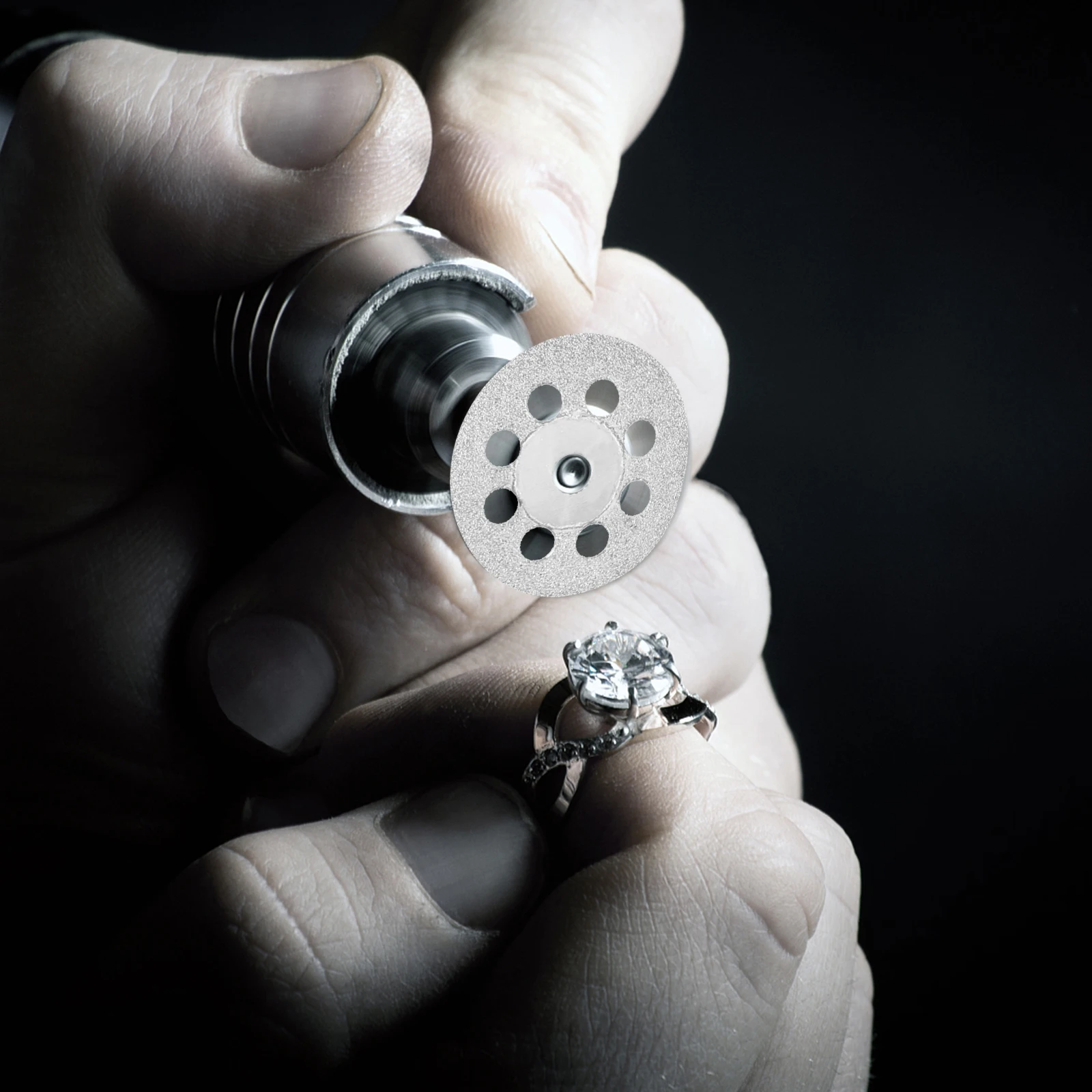 Piastra da taglio per fette diamantate Disco smeriglio rivestito in argento per utensili rotanti per piastrelle in ceramica porcellanata