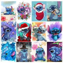 5D Lilo & Stitch Diamond Embroidery Blue Alien Dog Full Drill Diamond Mosaic Wall Art DIY Handmade Gift Kids Room Decor